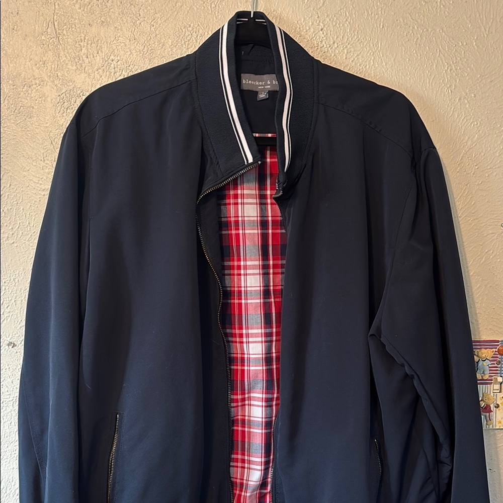Red and Blue Performance Jacket with Sporty Design
